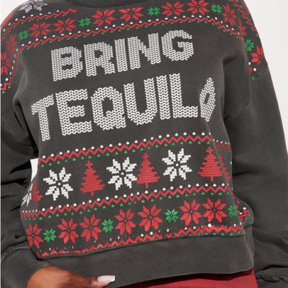 Festive Christmas Sweater “Bring Tequila”